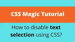 How to disable text selection on html web page using JQuery & CSS?