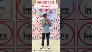 NIMCET 2025 Topper Felicitation 🎓 | INPS Award Ceremony Highlights 🏆