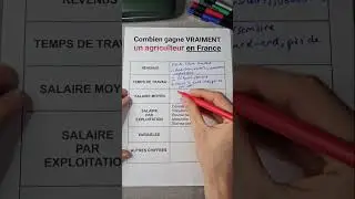 Combien &ccedil;a gagne vraiment un agriculteur en France...#salaire #agriculteur