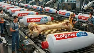 From Animal Bones to Toothpaste! Inside the World's Largest Toothpaste Factory (Full Process)