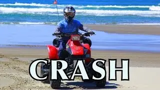 ATV Crash Fail Flip Quad 4 Wheeler Accident Doughnut Freestyle Beach Sand Wipe Out Fall