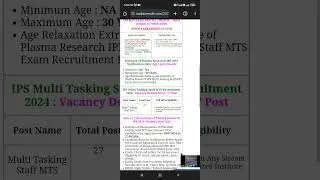 IPS MTS Exam 2024 #job #govjob #exam #govermentvacancy #ipsmotivation #shorts #youtube #govtjobs