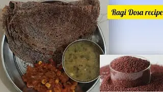 Instant Ragi Dosa recipe🥰,Healthy breakfast recipe,  crispy ragi dosa recipe,weight loss dosa recipe