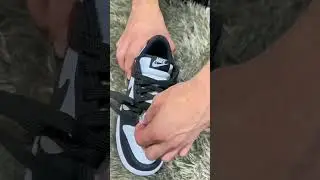 Руководство по шнуровке кроссовок Nike Dunk Low Panda (лучший способ) #dunklow #lace