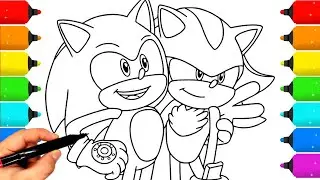 Sonic Shadow Coloring Pages NEW Sonic draw Dream Sonic Painting Compilation Spring