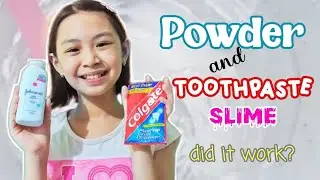 TOOTHPASTE AND POWDER SLIME | NO GLUE NO BORAX  NO SALT NO SUGAR SLIME | BLEZD SLIMES