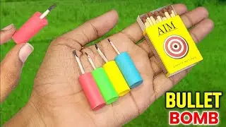 How to make bullet bam , matchsticks se banaye bullet bam , homemade crackers , matchsticks crackers
