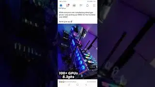 #shorts 100+ 3080s over 8.3ghz of crypto mining. Best of luck gpu miners