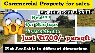 💥🧐Budget Friendly Commercial Plot For Sales - Just 3km from Redhills, close to @Outer Ringroad📍 
