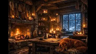 Nordic Cabin Fireplace | Cozy Winter Ambience for Sleep, Relaxation & Study (No Talking)