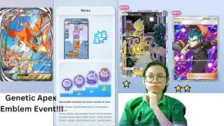 Pokemon TCG Pocket Genetic Apex Emblem Event And 5 Pack Opening