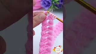Great idea ~ super easy tunisian crochet hair band, bag handle model video online totarial #crochet