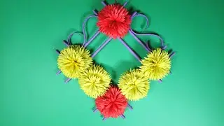 DIY | Beautiful Wall Hanging Idea With Color Paper Flower