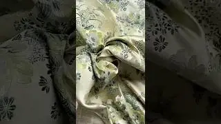 Vintage Woven Brocade Jacquard Fabric with Peony Flower Patterns