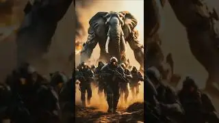 AI Military Imagines Epic Elephant War Scene! #shorts