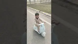 Cute दैविक स्कूटर Ride लेने आया है😍#ytshorts#cutebaby#scooter#ride#road#shorts#video