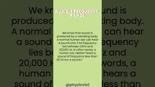 What is Audible Frequency Range? - explained | Learn Physics