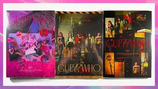 itzy guess who album unboxing (all versions) ☆ feat. mini vlog