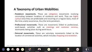 Lecture 6 Urban Mobility and Automobile Dependency: Part 1 Urban Mobility