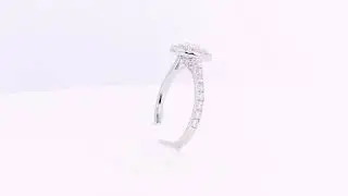 01810 - ROUND DIAMOND CUSHION HALO ENGAGEMENT RING