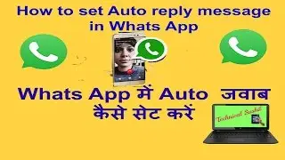 How to set Auto message reply in Whats App