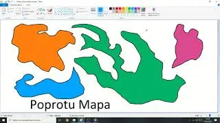 Losowa Mapa Świata Wymyślona przeze mnie w Paint.