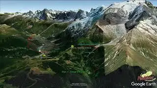 Le Tour du Mont-Blanc Complet en 10 jours vu du ciel - Etape 1 : Chamonix - Bionnassay