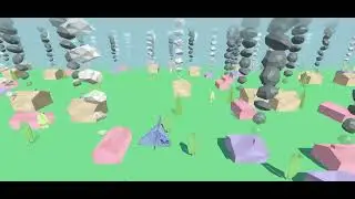 Pastel world over view from Origami Ascent game