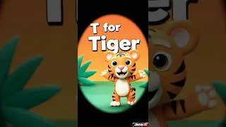 T for Tiger  | ABC Alphabet Learning for Kids | Letter T Phonics #cartoon #shortsfeed #viral #shorts