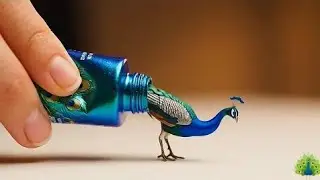Magic Paint Tube Compilation|Tiny Jelly Animals Squeezing from magic paint tube |Satisfying Ai ASMR 