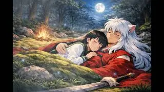 Peaceful Anime Sleep Scene | Inuyasha Inspired | 🌙Calm Night Ambience
