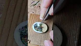 Making of micromosaic chameleon - Realizzazione di un camaleonte in micromosaico filato