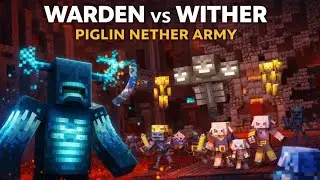 Warden vs wither vs Nether army &hearts;️ [MINECRAFT animation video] #minecraft #animation #trending