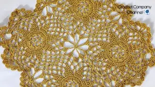 مفرش كروشيه وحدات مع شرح طريقه التشبيك (الجزء الاول) _ (How to Crochet easy Doily (Part 1