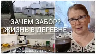 МОТИВАЦИЯ НА УБОРКУ _ ГДЕ НАДО СТАВИТЬ ЗАБОР _ОТВЕТ НА ВОПРОС _ ЖИЗНЬ В ДЕРЕВНЕ  12.11.25