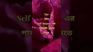 Ego আর Self Respect এর পার্থক্য 🙏 #shorts #ego #selfrespect #banglamotivation #myselfdipanjan