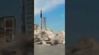 Heavy Rocket Launch Space Rocket Liftoff Into Space Orbit With Flames&nbsp;