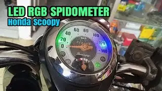 Lampu spidometer 4 mata warna warni RGB || Honda Scoopy
