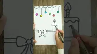 How To Make Greeting Card For New Year 2026 | Merry Christmas | New Year 2026 Card Drawing #shorts