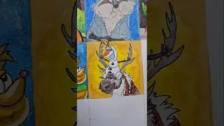 Частина 5...Олаф та Свен....розмальовуємо...#art #disney #top #drawing #sketch #cartoon #painting