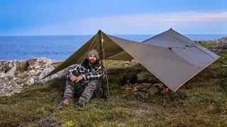 Tarp Camping Solo Overnight Adventure