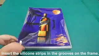 Ultra thin backlit LED frameless fabric light box