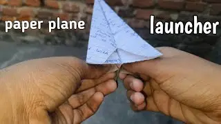 How to make paper plane launcher 😱#paper plane launcher@DRACOWORLD_Dw 