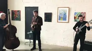 Michael Bisio, Nick Lyons, and &Aacute;lvaro Domene at the Lace Mill, Kingston, New York.
