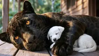 Black Panther REFUSES To Leave Dying Puppy – The Reason Will MELT Your Heart