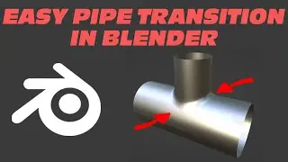 Easy method for pipes transition/merging with shrinkwrap modifier in Blender