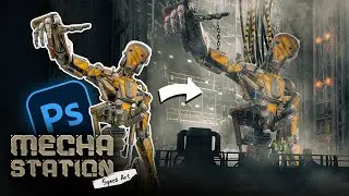 Robot-Station🤖 Photoshop Manipulation! Speed Art ( Free Images )