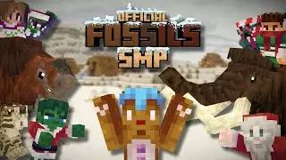 The Fossils SMP Holiday Mammoth Enclosure!!!-Minecraft Dinosaurs LIVE Fossils and Archaeology