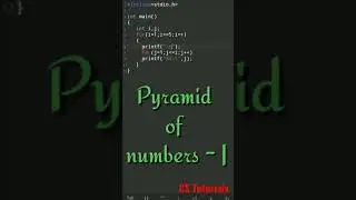 Program to print half pyramid of numbers | for loop | Nested loop | C program | 