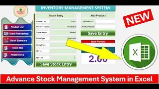 Stock Management in Excel - Stock Maintain in Excel ( Hindi ) - Stock Register |Stock Sheet